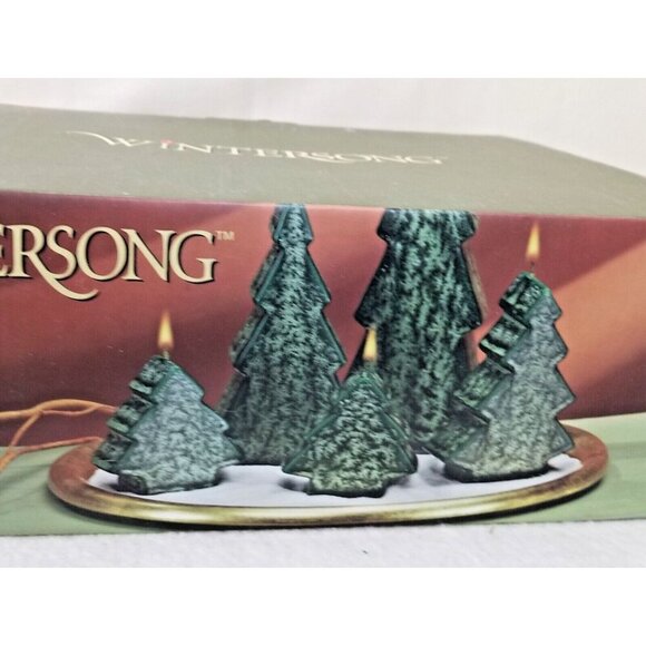 WINTERSONG Christmas evergreen tree Candles unused in Box Vintage Set of 5 - Picture 5 of 7
